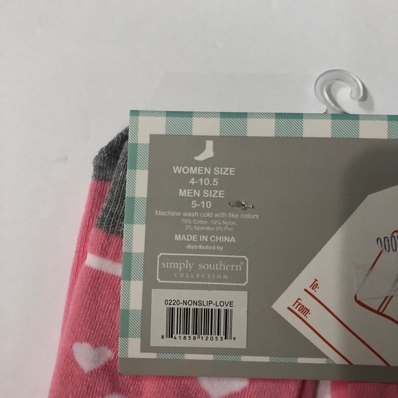 Simply Southern Non Slip I Love You Socks NWT - Picture 4 of 4